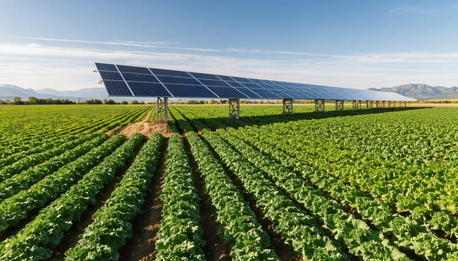 Solar farm landscape
